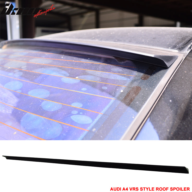 2005-2008 Audi A4 B7 VRS Style Unpainted Black Roof Spoiler PUF