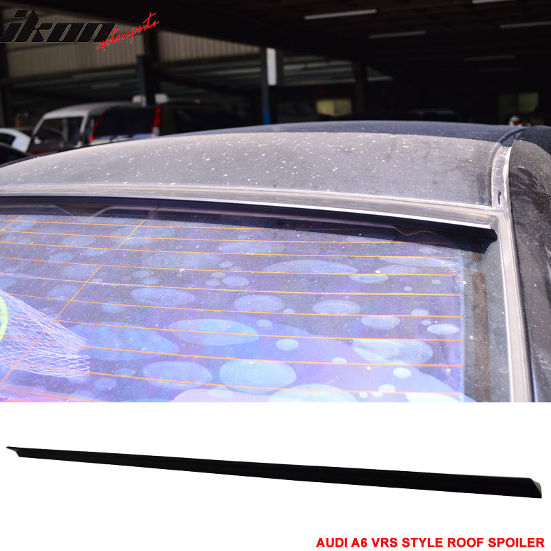 2005-2011 Audi A6 C6 VRS Style Unpainted Black Roof Spoiler PUF