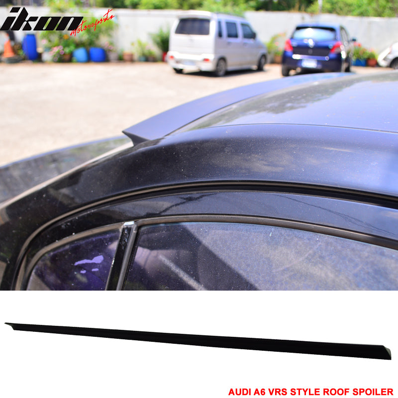 2012-2018 Audi A6 C7 VRS Style Unpainted Black Roof Spoiler PUF