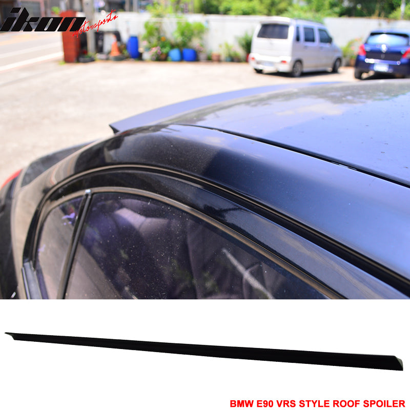 2005-2011 BMW 3-Series E90 VRS Style Unpainted Black Roof Spoiler PUF