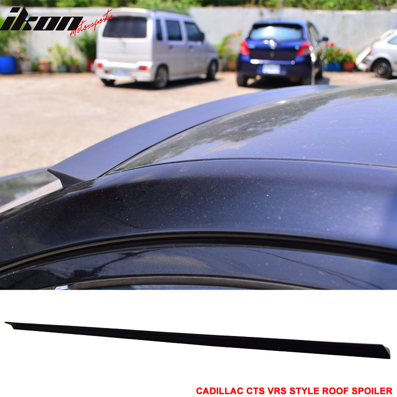 2008-2013 Cadillac CTS 4Dr VRS Style Unpainted Black Roof Spoiler PUF