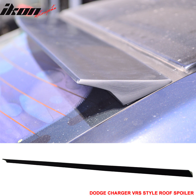 2006-2010 Dodge Charger 4Dr VRS Style Unpainted Black Roof Spoiler PUF