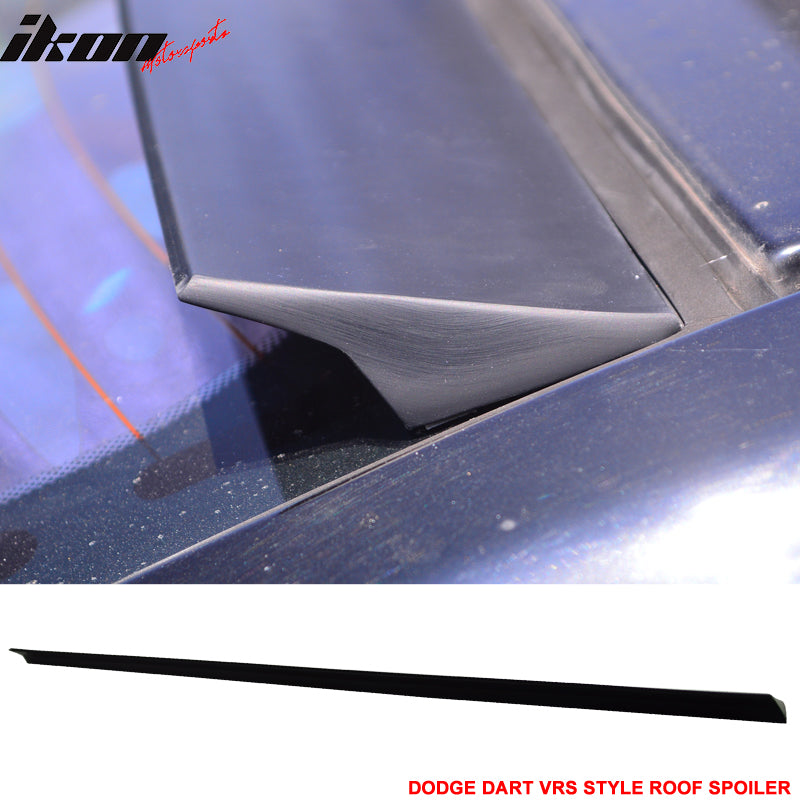 2013-2016 Dodge Dart 4Dr VRS Style Unpainted Black Roof Spoiler PUF