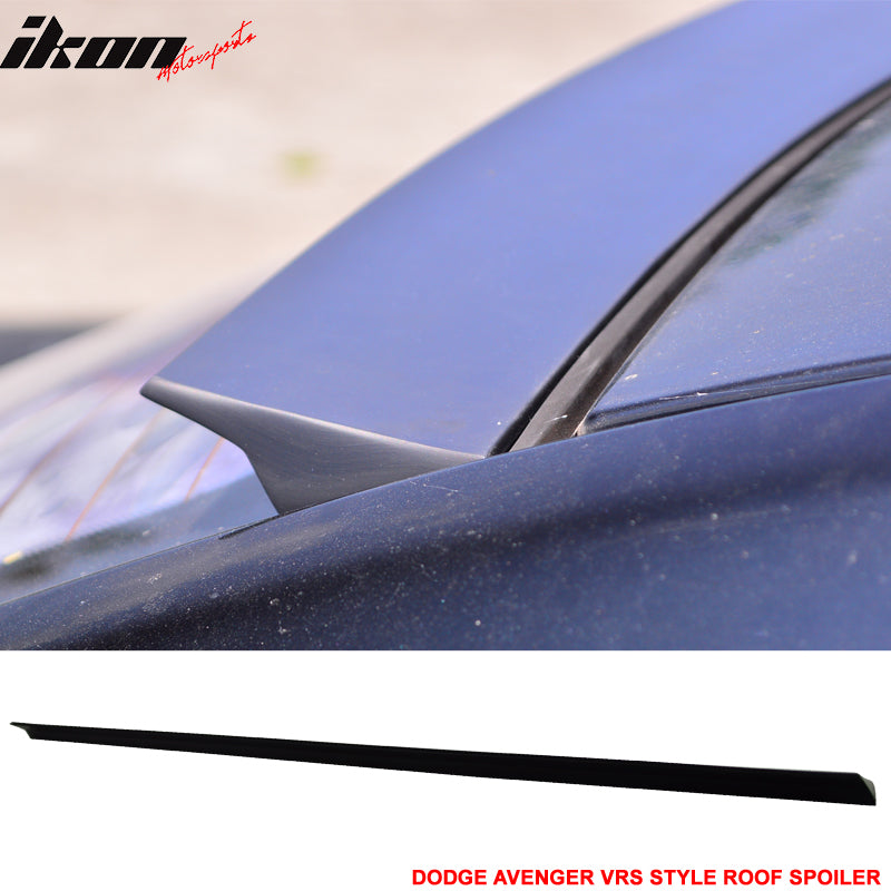 2008-2014 Dodge Avenger 4Dr VRS Style Unpainted Black Roof Spoiler PUF