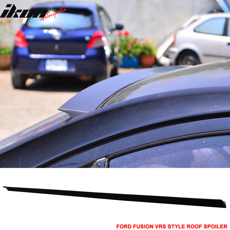 2010-2012 Ford Fusion 4Dr VRS Style Unpainted Black Roof Spoiler PUF