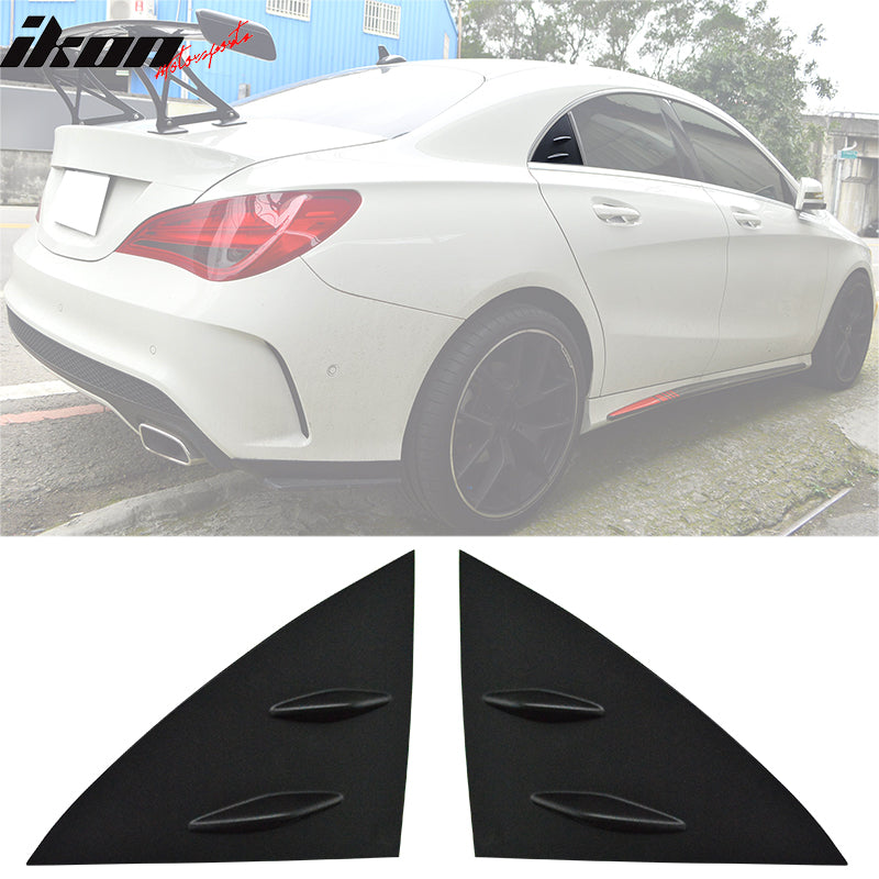 2014-2019 Benz W117 C117 CLS-Class 4Dr Matte Black Side Window Louvers