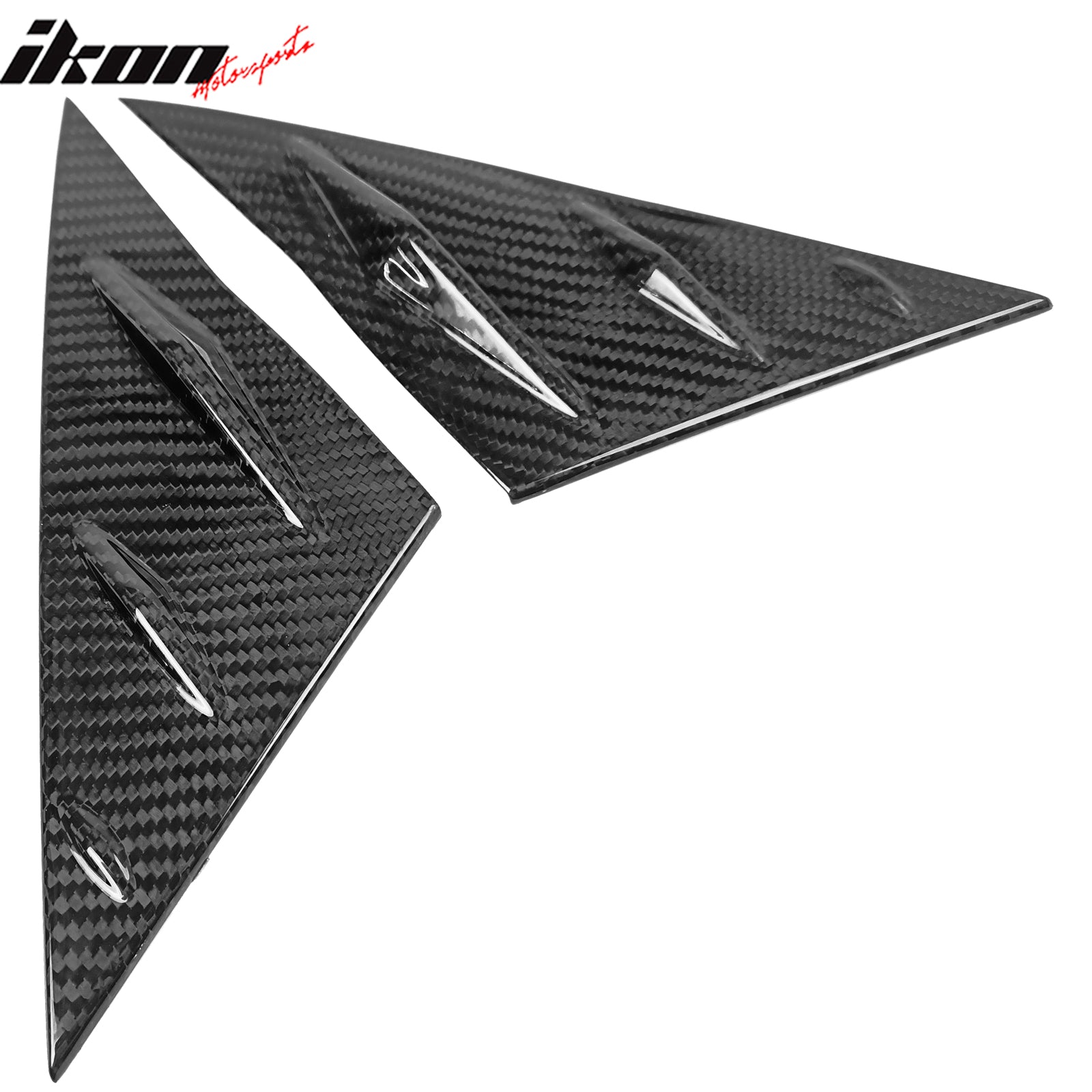 Fits 17-23 Tesla Model 3 Carbon Fiber CF Side Window Vent Scoop Louvers Cover