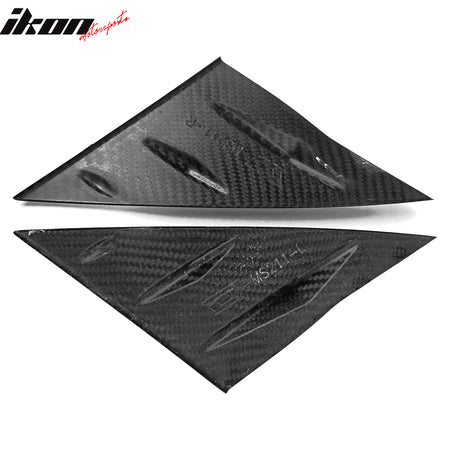 Fits 17-23 Tesla Model 3 Front Side Window Vent Carbon Fiber Scoop Louver Cover