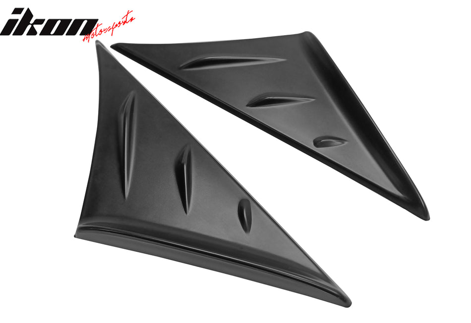 IKON MOTORSPORTS Side Window Louver Compatible with 2019-2024 Toyota GR Supra J29 5th Coupe 2-Door, ABS Plastic Painted Matte Black Rear Air Vent Scoop Shades Cover Blinds Trim 2PCS