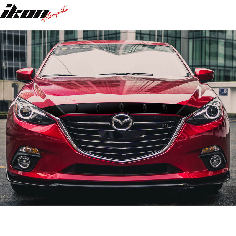 Compatible With 2014-2016 Mazda 3 Mazda3 FHS Style Front Hood Cover - ABS