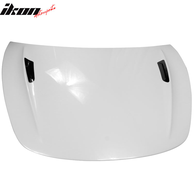 IKON MOTORSPORTS, Front Hood Compatible With 2017-2023 Tesla Model 3, Painted White Water Pearl #PPSW ABS Plastic Car Front Engine Hood Bonnet Scoop Shell Cover, 2018 2019 2020