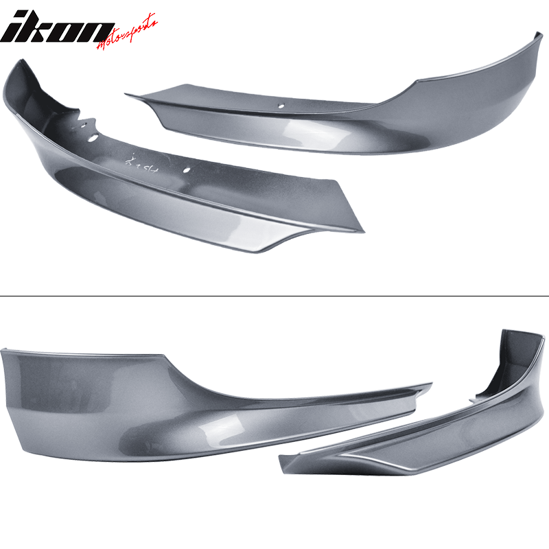 Pre-painted Front Splitter Lip Compatible With 2009-2011 BMW E90, Type L PP Painted Space Gray #A52 Chin Splitter Bodykit Other Color Available By IKON MOTORSPORTS, 2010