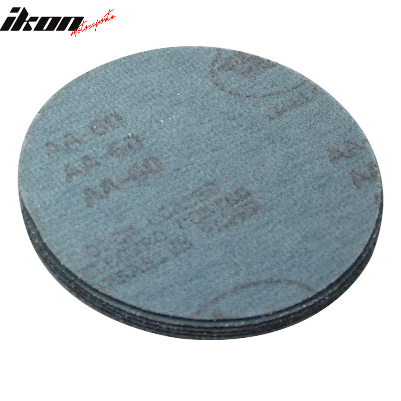 10PC 5in 127mm 60 Grit Auto Sanding Disc Sandpaper Sheets Sand Paper