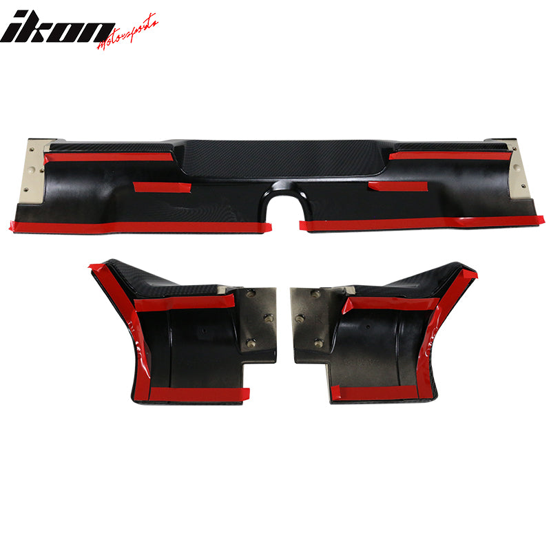 IKON MOTORSPORTS, Rear Roof Spoiler Compatible with 2019-2023 Ram 1500 All Cab & Bed Size IKON Style ABS Top Roof Spoiler Wing