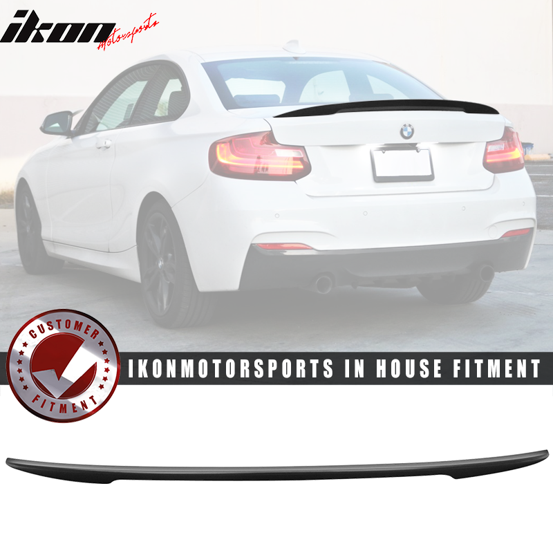 2014-2021 BMW F22 High Kick P Style Trunk Spoiler Wing Unpainted ABS