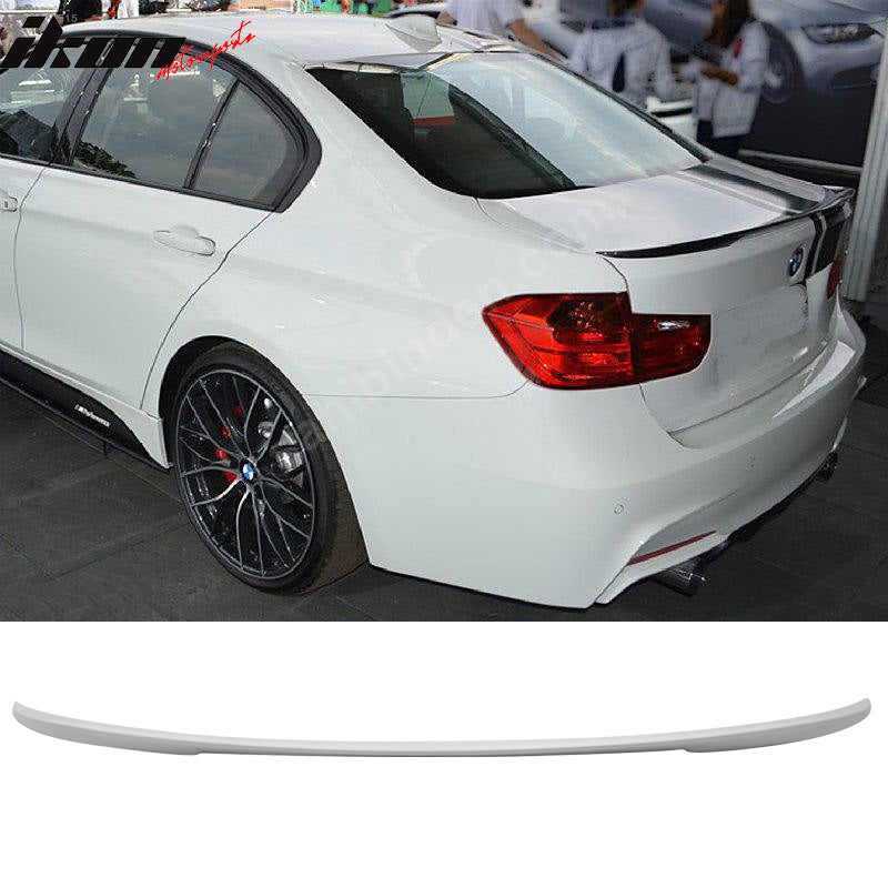 2014-2019 BMW F80 3-Series Performance Style White Trunk Spoiler ABS