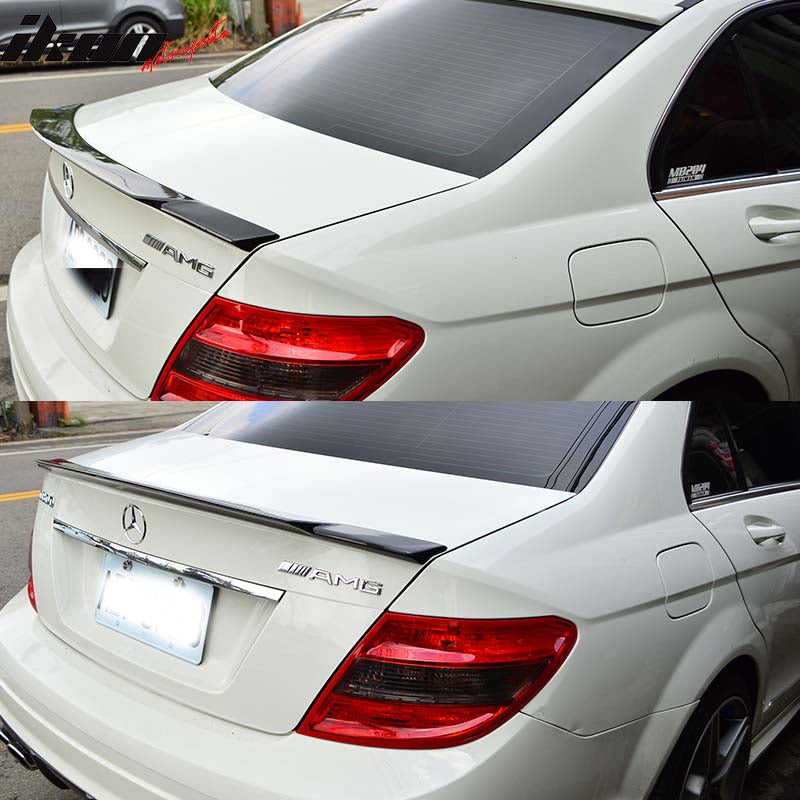 Fits 08-14 Benz C-Class W204 4Dr Sedan V Style Trunk Spoiler Wing - ABS