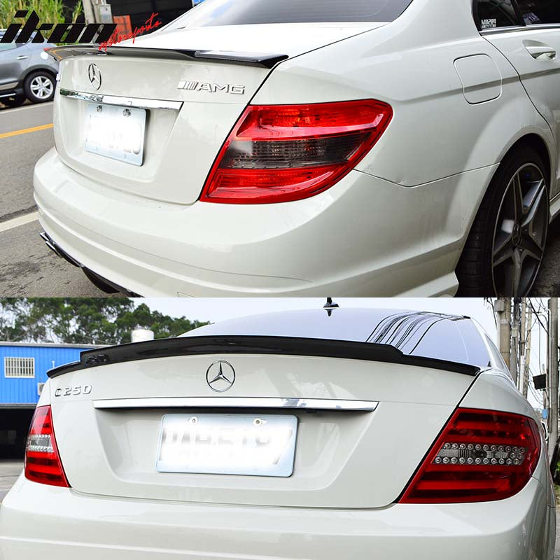 Fits 08-14 Benz C-Class W204 4Dr Sedan V Style Trunk Spoiler Wing - ABS
