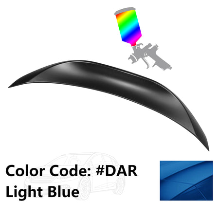 IKON MOTORSPORTS, Trunk Spoiler Compatible with 2013-2016 Scion FR-S & 2013-2020 Subaru BRZ & 2017-2020 Toyota 86, L Style Painted #DAR Light Blue ABS Plastic Rear Trunk Lid Spoiler Wing Lip