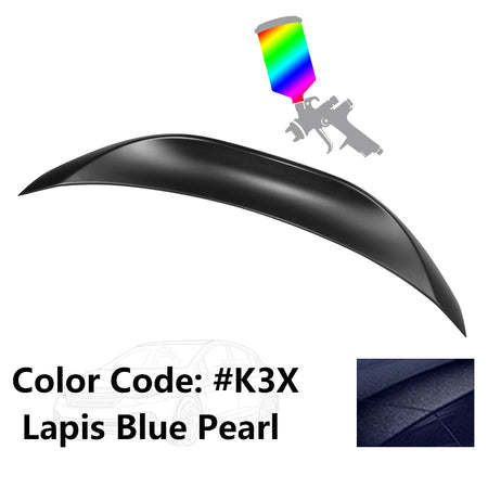 IKON MOTORSPORTS, Trunk Spoiler Compatible with 2013-2016 Scion FR-S & 2013-2020 Subaru BRZ & 2017-2020 Toyota 86, L Style Painted #K3X Lapis Blue Pearl ABS Plastic Rear Trunk Lid Spoiler Wing Lip