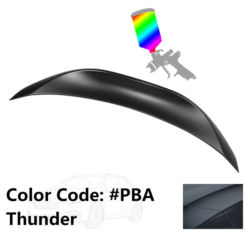 IKON MOTORSPORTS, Trunk Spoiler Compatible with 2013-2016 Scion FR-S & 2013-2020 Subaru BRZ & 2017-2020 Toyota 86, L Style Painted #PBA Thunder ABS Plastic Rear Trunk Lid Spoiler Wing Lip