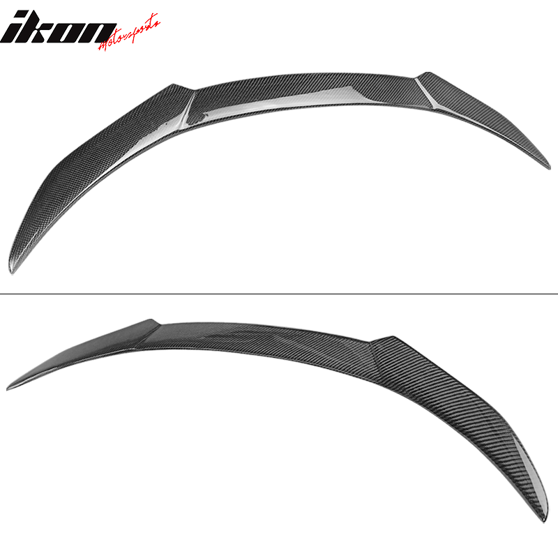 Fits 18-20 Ford Focus Hatchback V Style Rear Trunk Spoiler Wing Lip Carbon Fiber