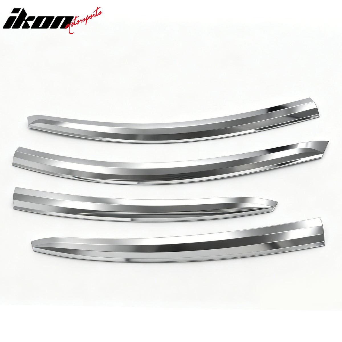 Fits 10-17 Hyundai Accent Sedan Chrome Window Visors Sun Shade Rain Guard 4PCS