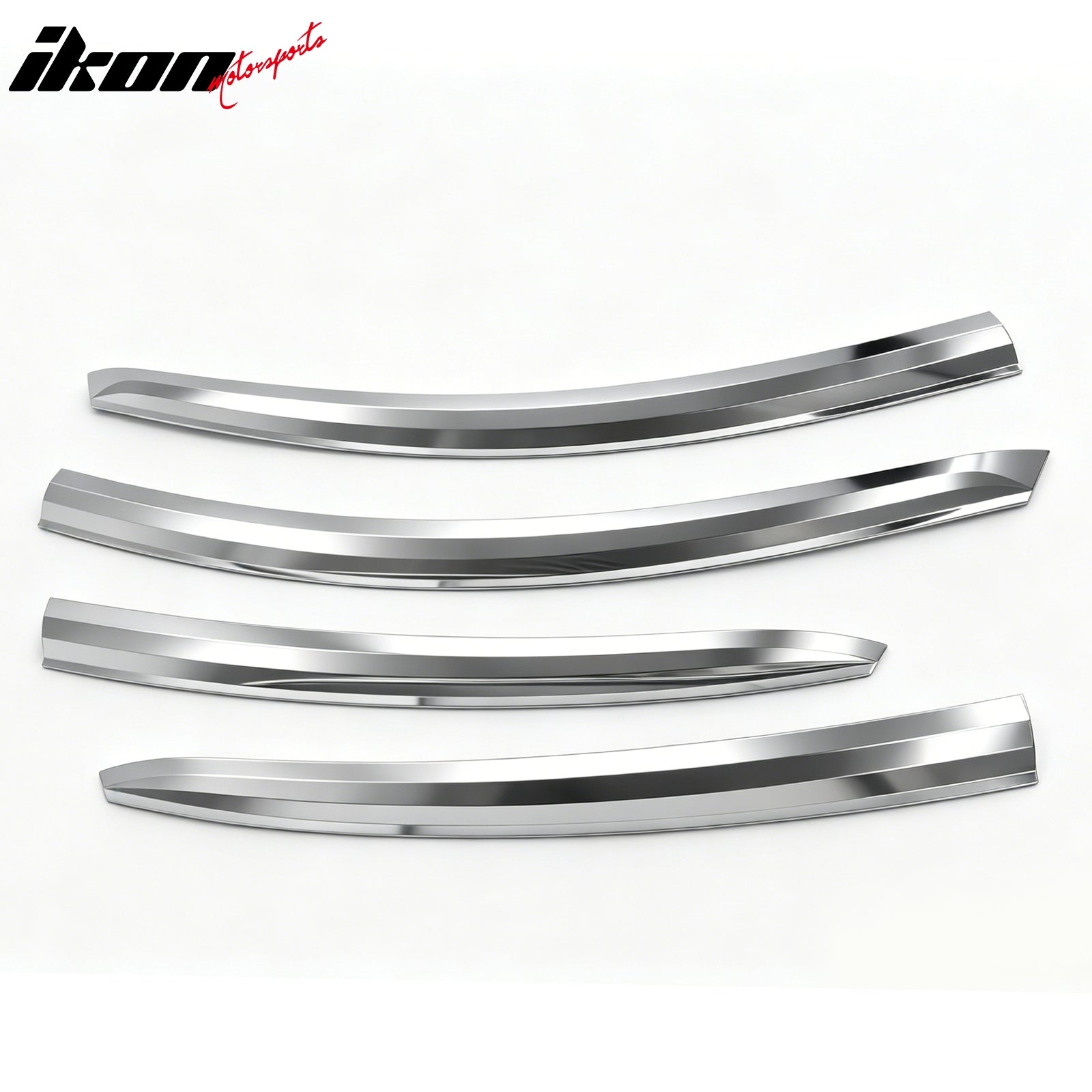 Fits 10-17 Hyundai Accent Sedan Chrome Window Visors Sun Shade Rain Guard 4PCS
