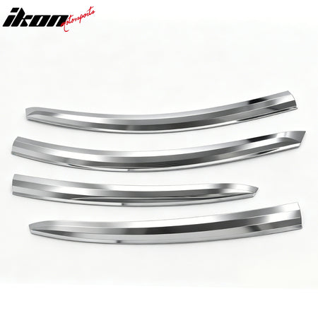 Fits 10-17 Hyundai Accent Sedan Chrome Window Visors Sun Shade Rain Guard 4PCS