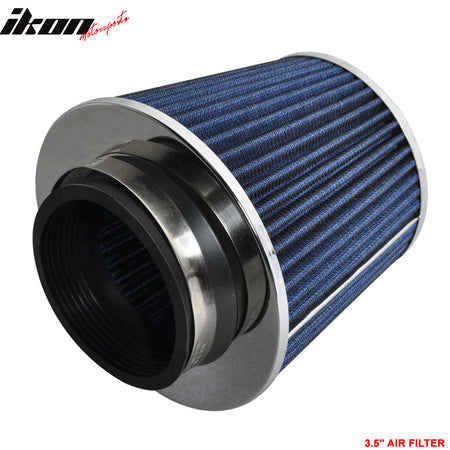 Fit 3.5 Inch Race Performance Cold Air Intake Cone Filter Blue Compatible With 1992-2011 GS300 350