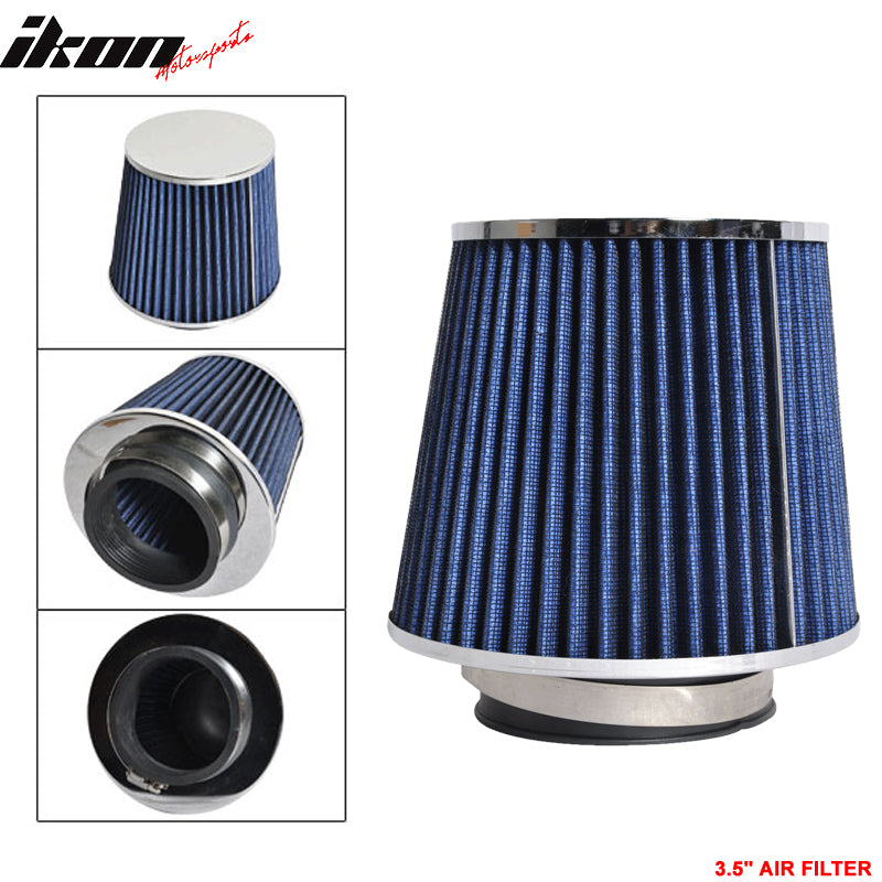 3.5Inch Performance Cold Dry Air Intake Cone Filter Inlet Replacement