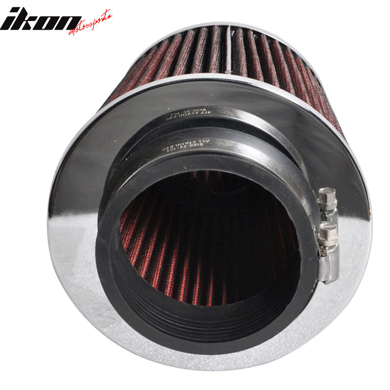 Air Intake Compatible With 1988-2001 Integra, 3.5 Inch Race Performance Cold Air Intake Cone Filter Red by IKON MOTORSPORTS