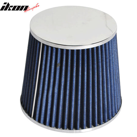 Blue 3" Inch 76MM Inlet Race Performance Cold Air Intake Cone Filter Replacement
