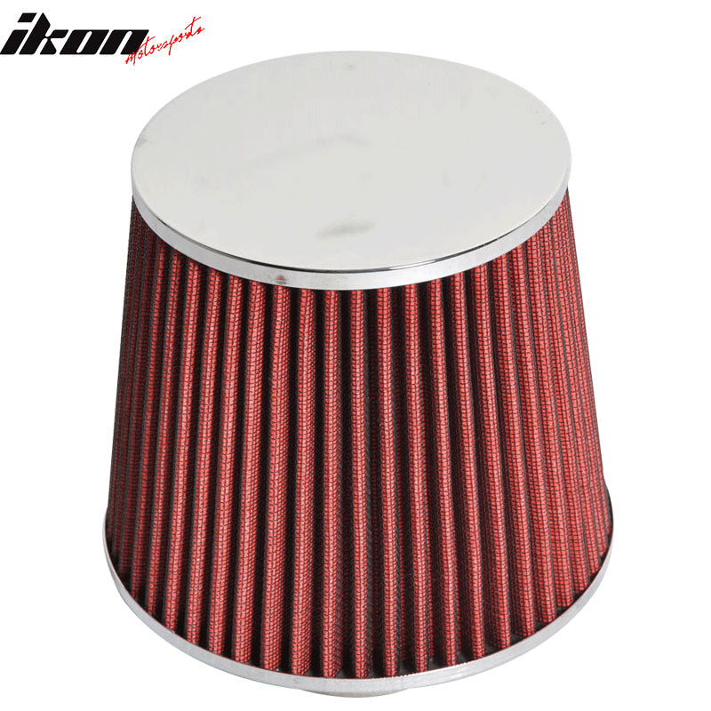 Air Intake Compatible With 1988-2001 Honda Integra, 3 Inch Race Performance Cold Air Intake Cone Filter Red 1988-2001 Integra by IKON MOTORSPORTS