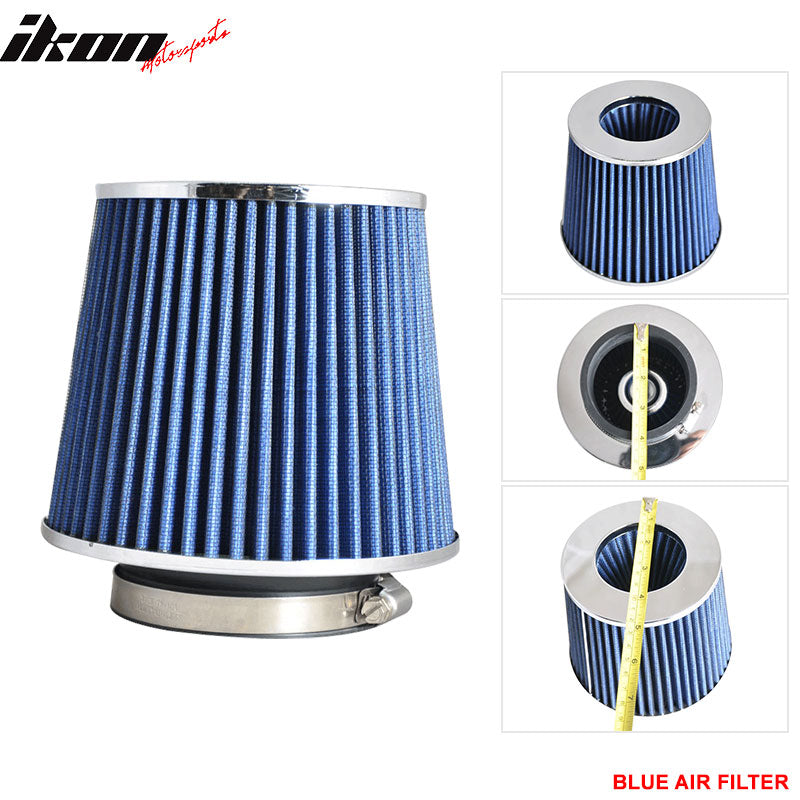 Air Intake Compatible With 1988-2001 Integra, 3.5 Inch Race Performance Cold Air Intake Filter KN Type Blue by IKON MOTORSPORTS