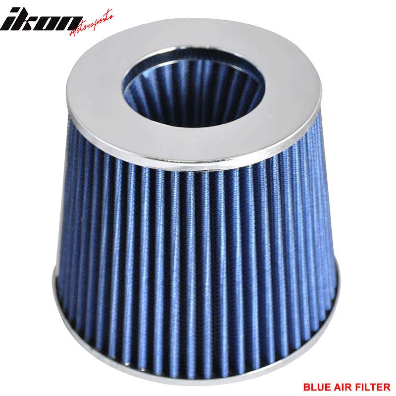 Universal Fitment 3.5 In Race Performance Cold Air Intake Filter Blue