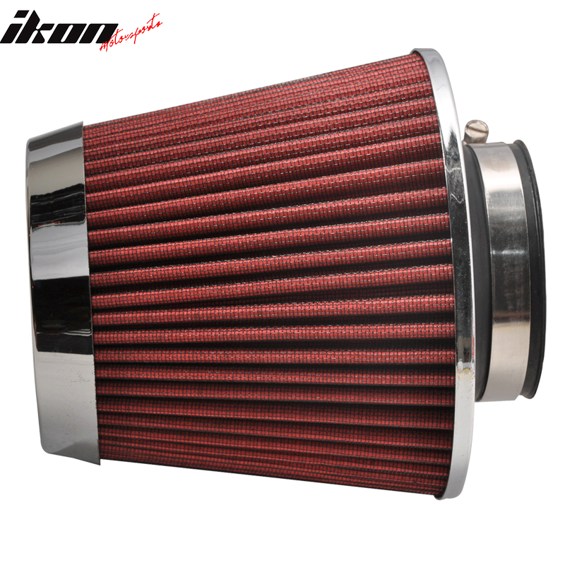 RED/CHROME MESH 3" INCH AIR FILTER INTAKE FIT FOR HONDA MODELS