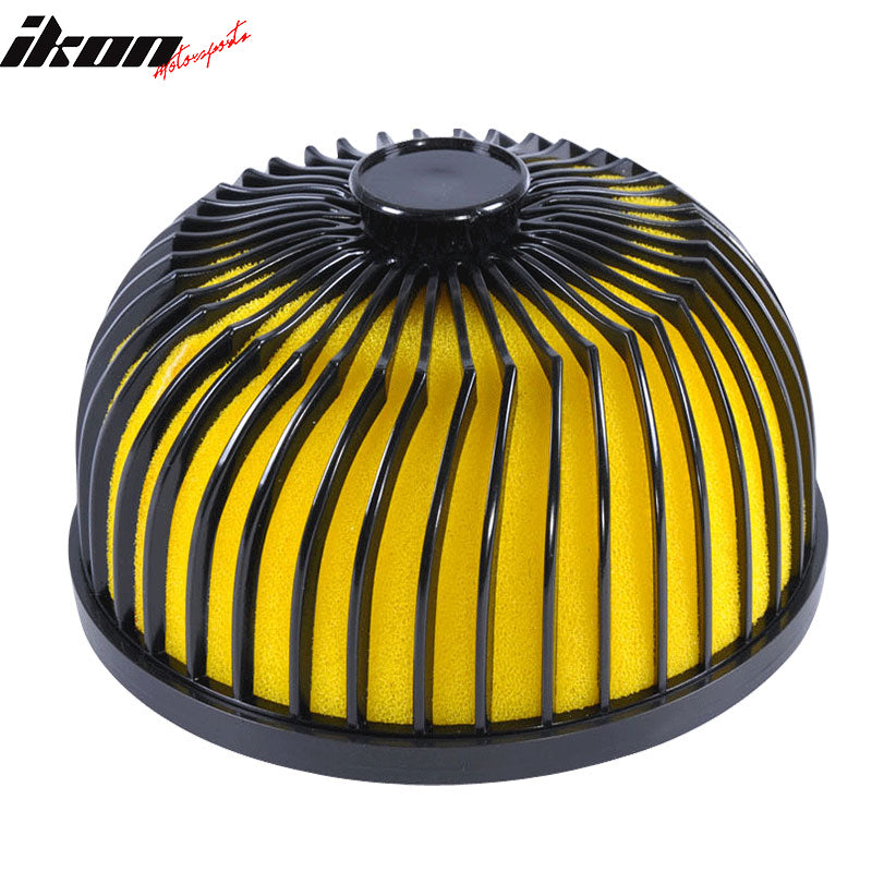 Universal Mushroom Style Yellow With Black Trim Cold Air Filter Intake