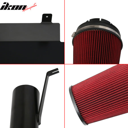 Fits GMC V8 4.8L 5.3L 6.0L Heat Shield Cold Air Intake Pipe System Red + Black