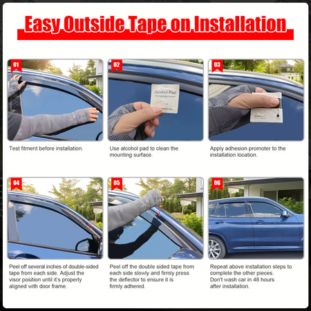 Fits 99-06 Chevy Silverado GMC Sierra Extended Cab Acrylic Window Visors 4Pc Set