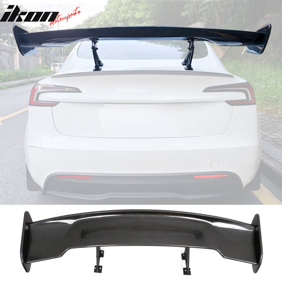 Universal JDM GT Style Carbon Fiber Print Trunk Spoiler Wing Lip ABS