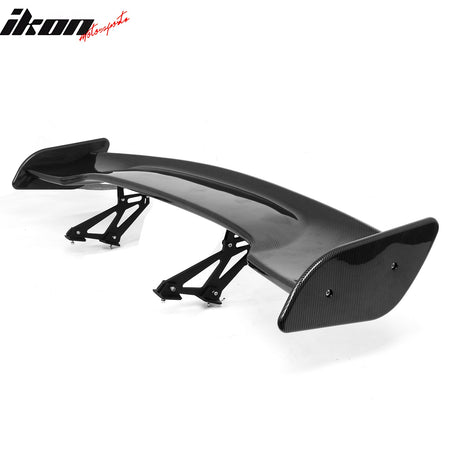 Universal Fit 57In JDM GT Style Rear Trunk Spoiler Wing Carbon Fiber Print ABS