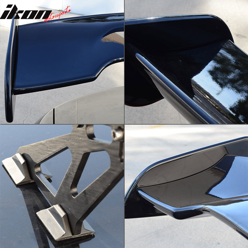 57 Inch GT Wing Spoiler Adjustable ABS Glossy Black Rear Trunk