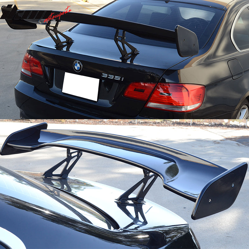 46Inch Rear Trunk Spoiler GT JDM Style Wing Spoiler Compatible with  Universal Car Racing Spoiler Lightweight Glossy Black with Reflect Light