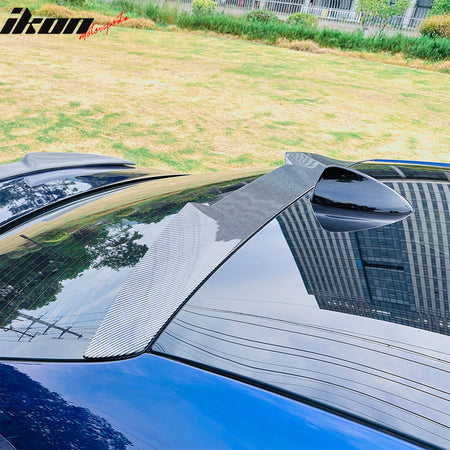 Fits 17-26 Alfa Romeo Giulia V Style Rear Roof Spoiler Carbon Fiber Print ABS