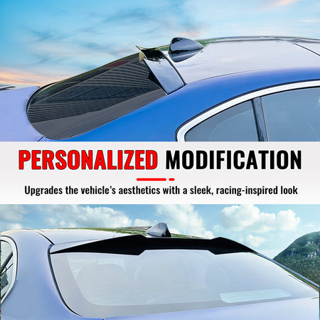 Fits 17-26 Alfa Romeo Giulia V Style Gloss Black Rear Roof Spoiler Wing Lip ABS