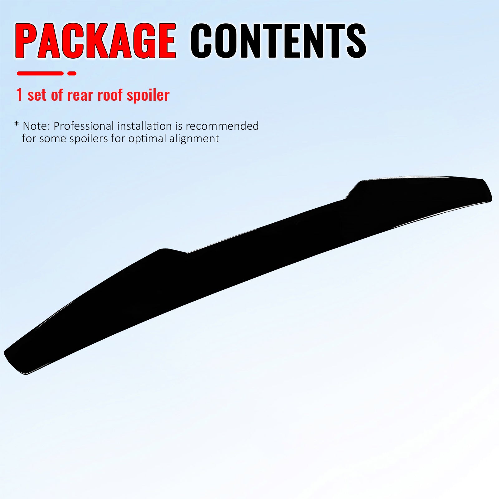 Fits 17-26 Alfa Romeo Giulia V Style Gloss Black Rear Roof Spoiler Wing Lip ABS
