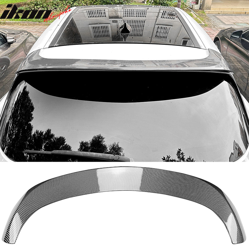 2017-2026 Alfa Romeo Stelvio IKON Style Rear Roof Spoiler Carbon Fiber Print ABS