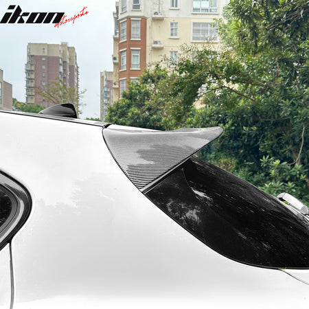 Fits 17-26 Alfa Romeo Stelvio IKON Style Rear Roof Spoiler Carbon Fiber Look ABS
