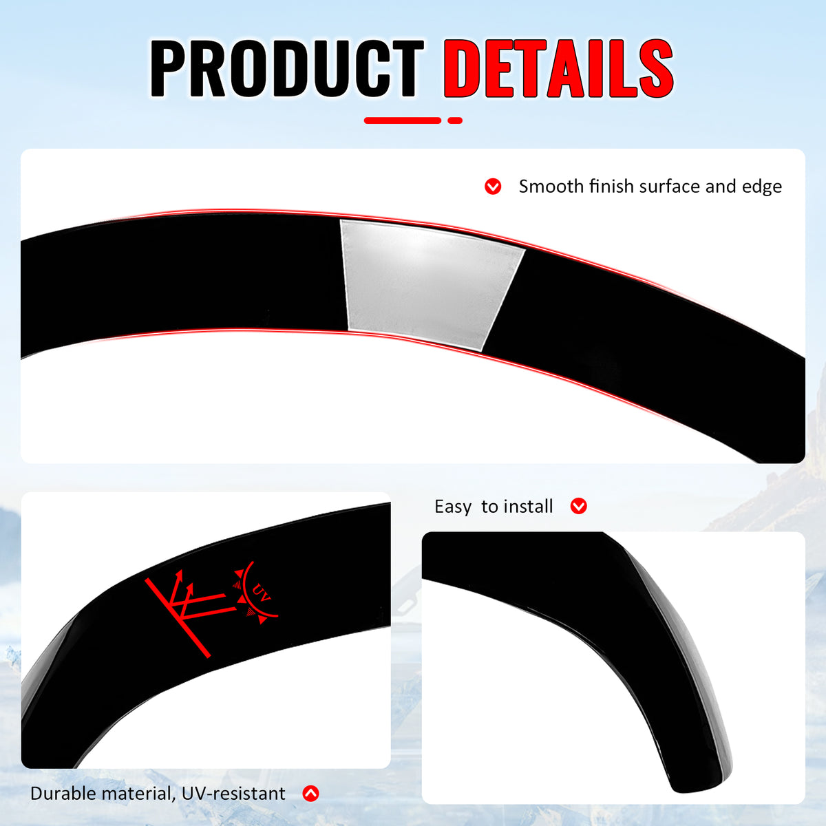 Fits 17-26 Alfa Romeo Stelvio Gloss Black IKON Style Rear Roof Spoiler Wing ABS